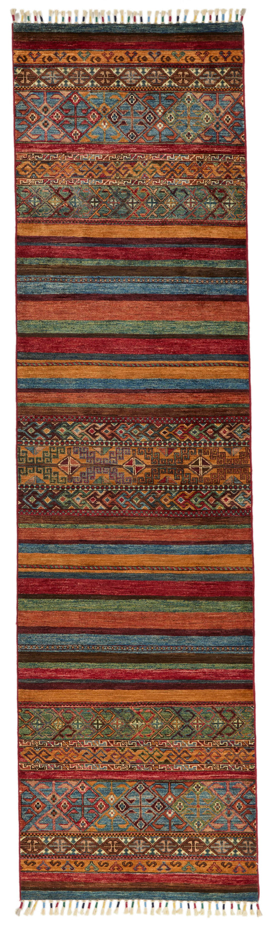 3x10 Brown and Multicolor Tribal Runner