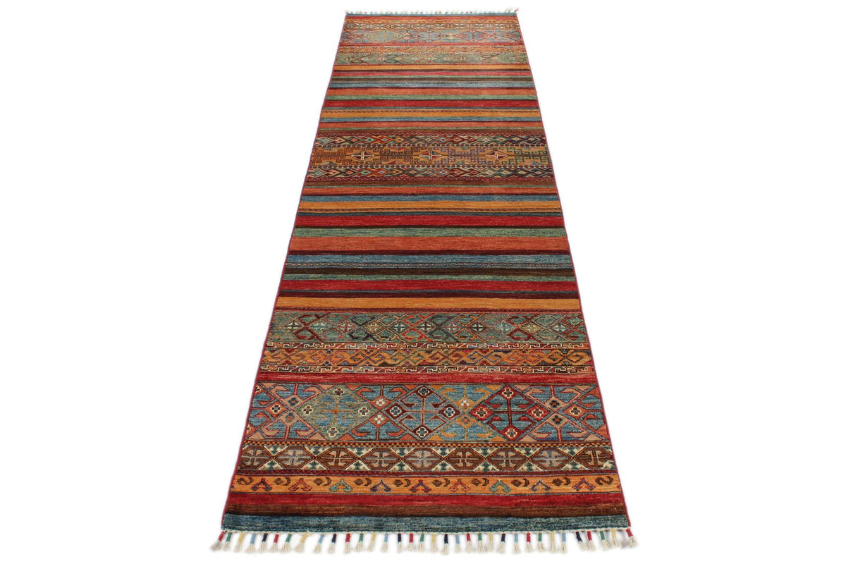 3x10 Brown and Multicolor Tribal Runner
