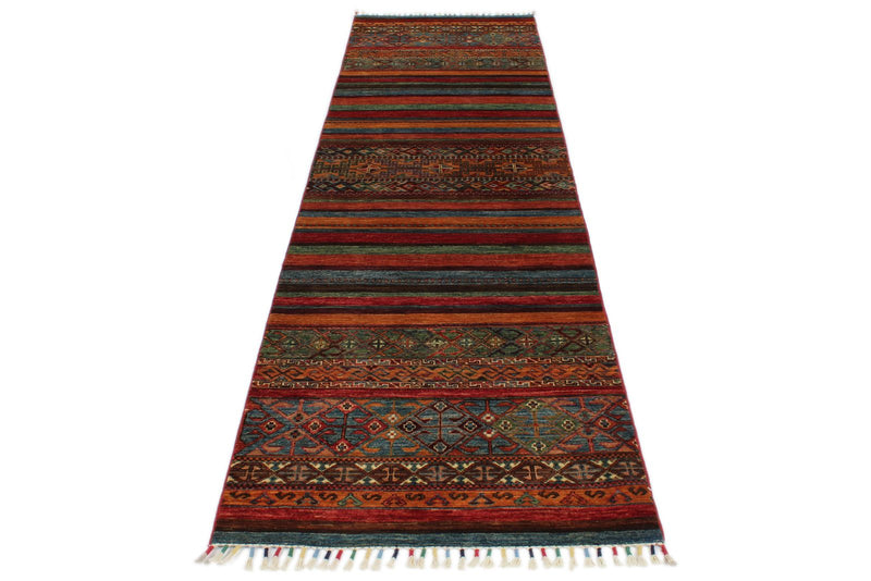 3x10 Brown and Multicolor Tribal Runner