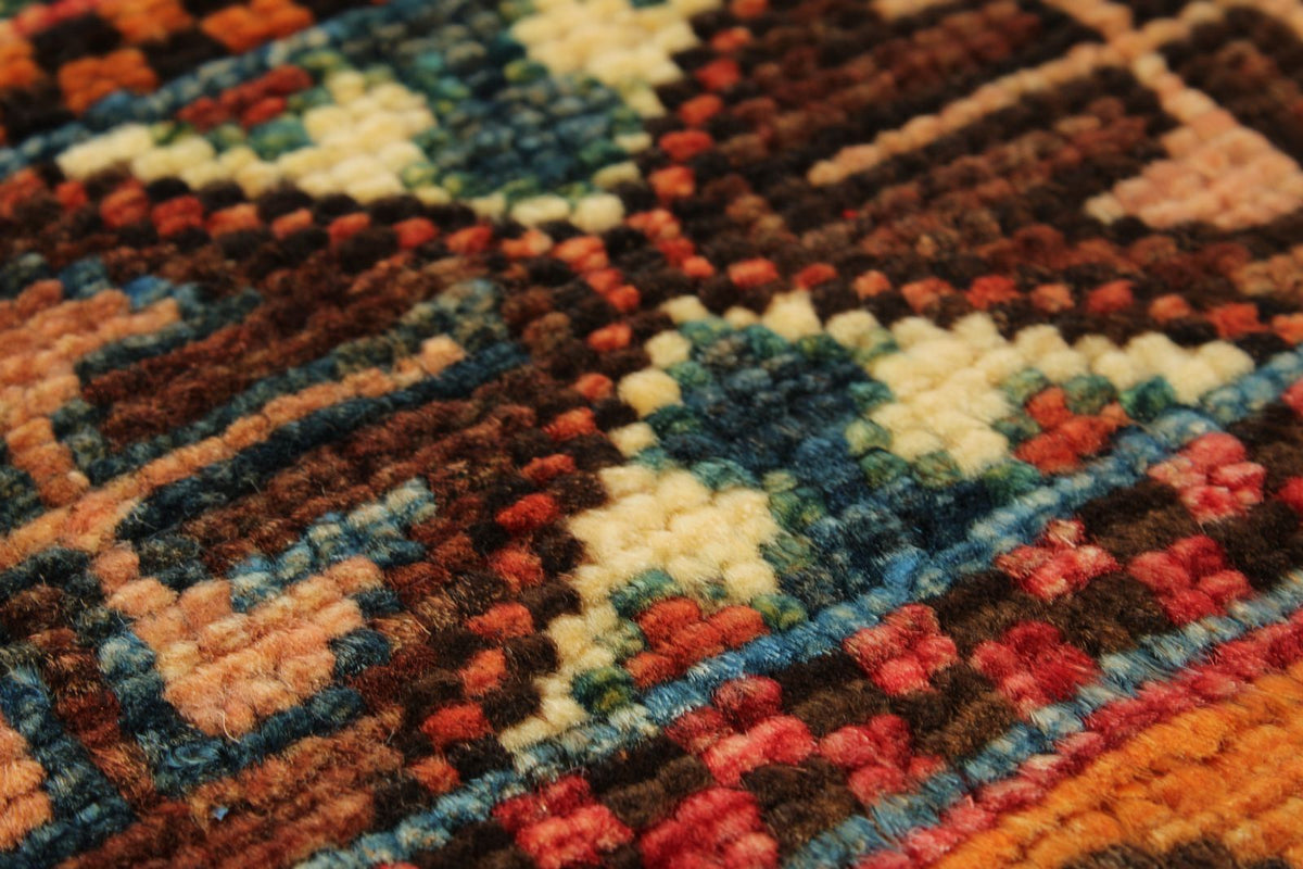 3x10 Brown and Multicolor Tribal Runner