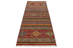 3x8 Brown and Multicolor Tribal Runner