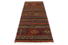3x8 Brown and Multicolor Tribal Runner