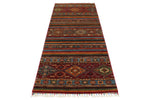 3x8 Brown and Multicolor Tribal Runner