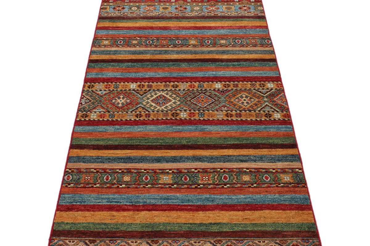 3x8 Brown and Multicolor Tribal Runner