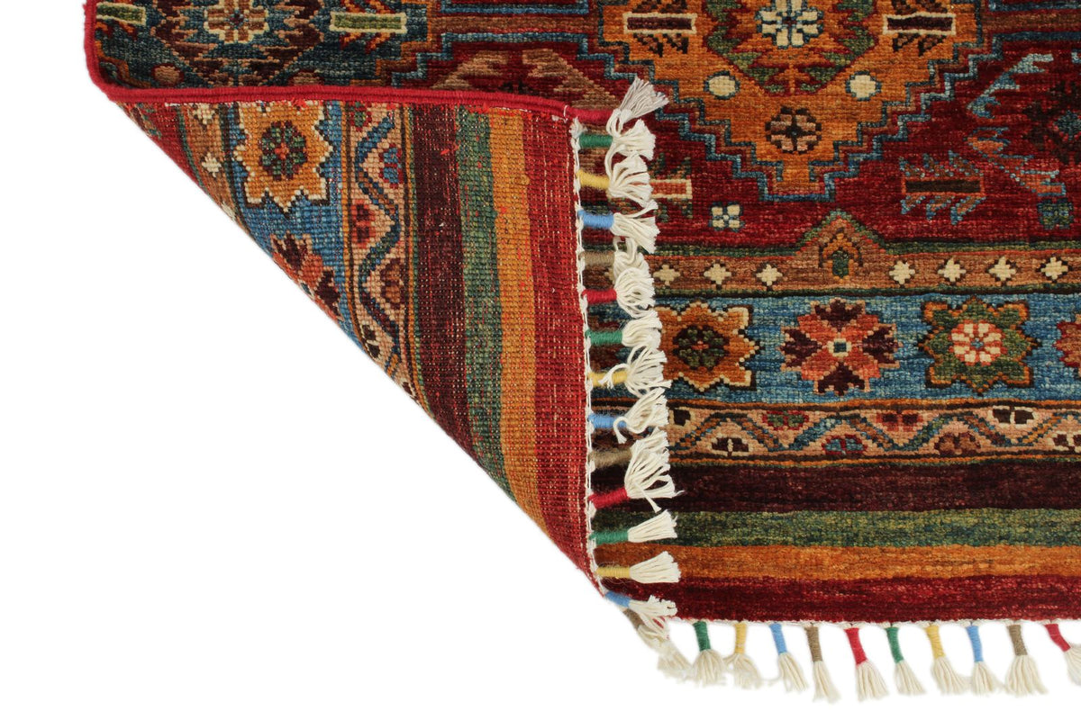 3x8 Brown and Multicolor Tribal Runner