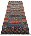 3x8 Blue and Multicolor Anatolian Traditional Runner