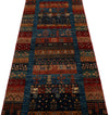 3x8 Blue and Multicolor Anatolian Traditional Runner