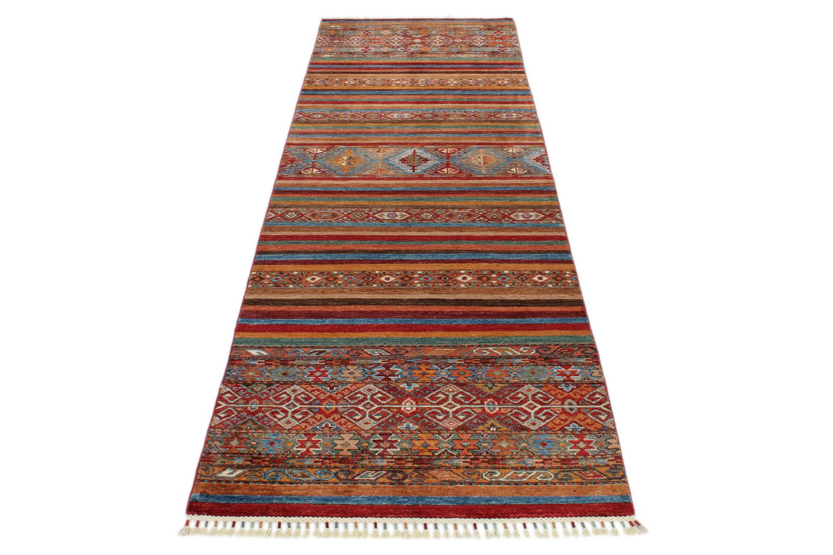 3x10 Brown and Multicolor Tribal Runner