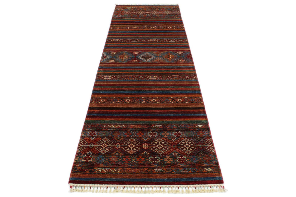 3x10 Brown and Multicolor Tribal Runner