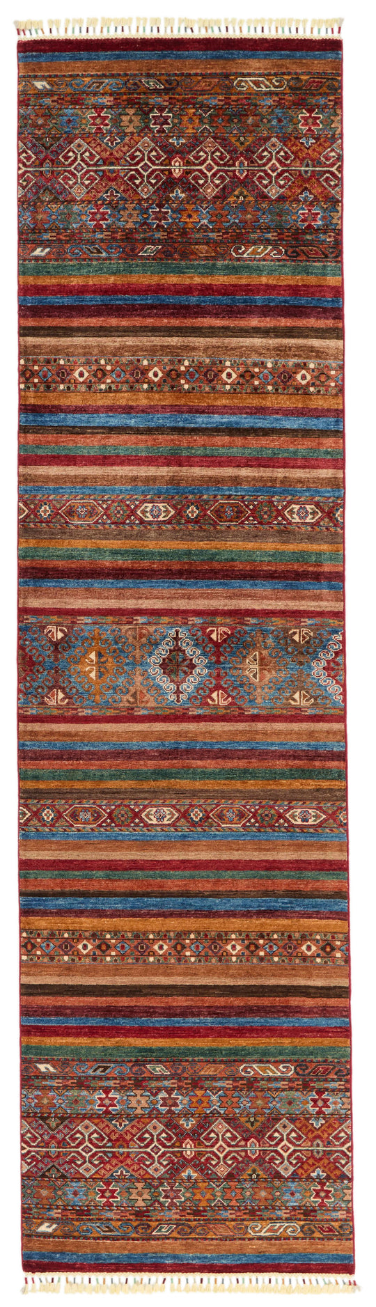 3x10 Brown and Multicolor Tribal Runner