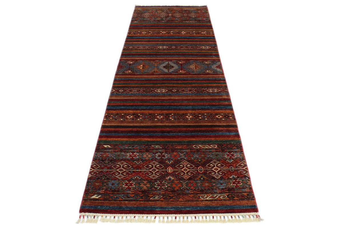 3x10 Brown and Multicolor Tribal Runner