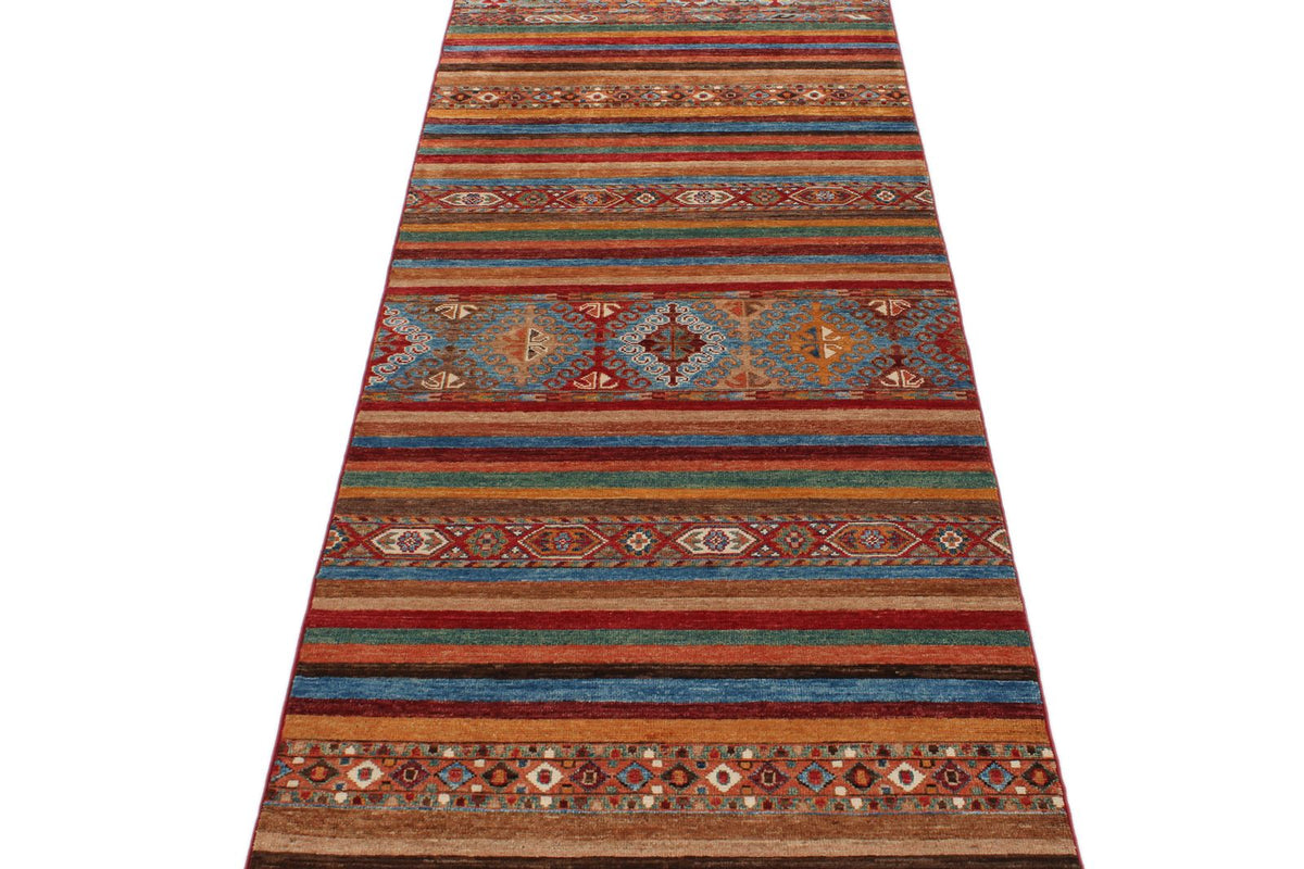 3x10 Brown and Multicolor Tribal Runner