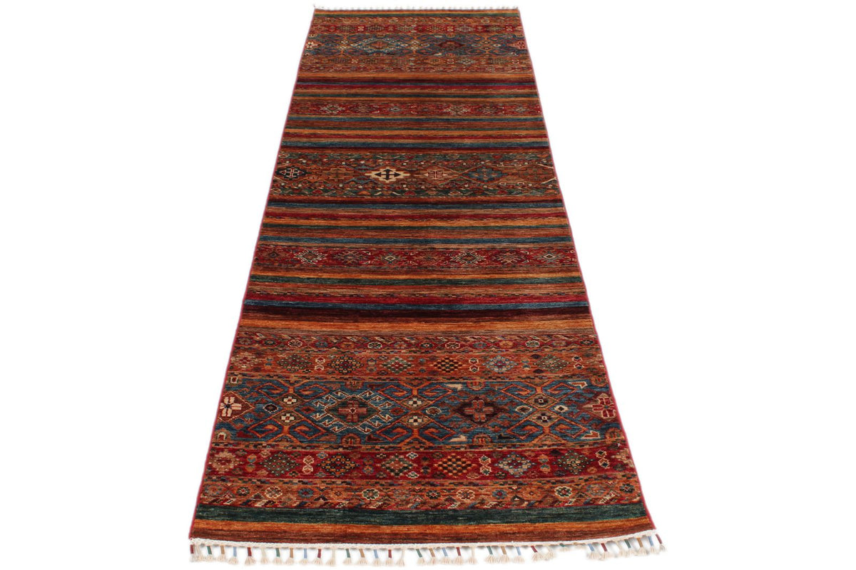 3x10 Brown and Multicolor Tribal Runner