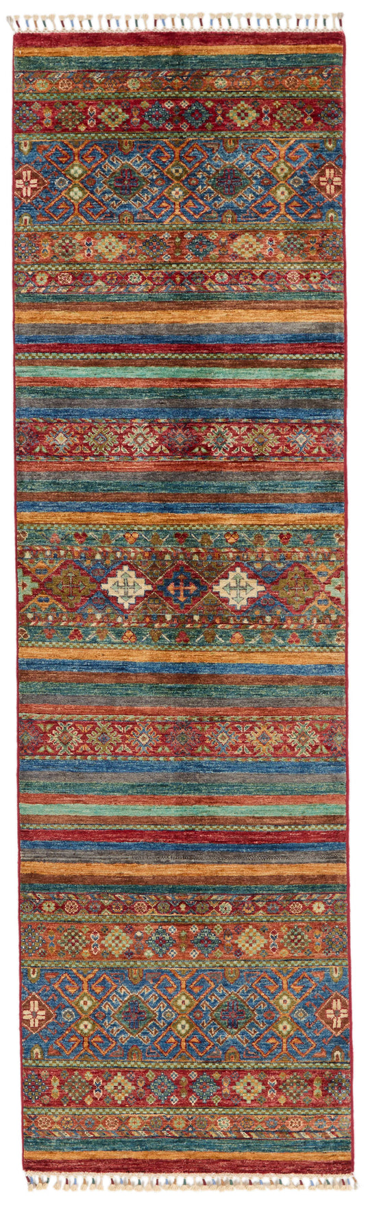 3x9 Brown and Multicolor Tribal Runner