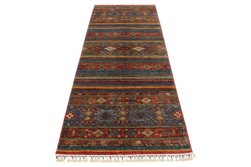 3x9 Brown and Multicolor Tribal Runner