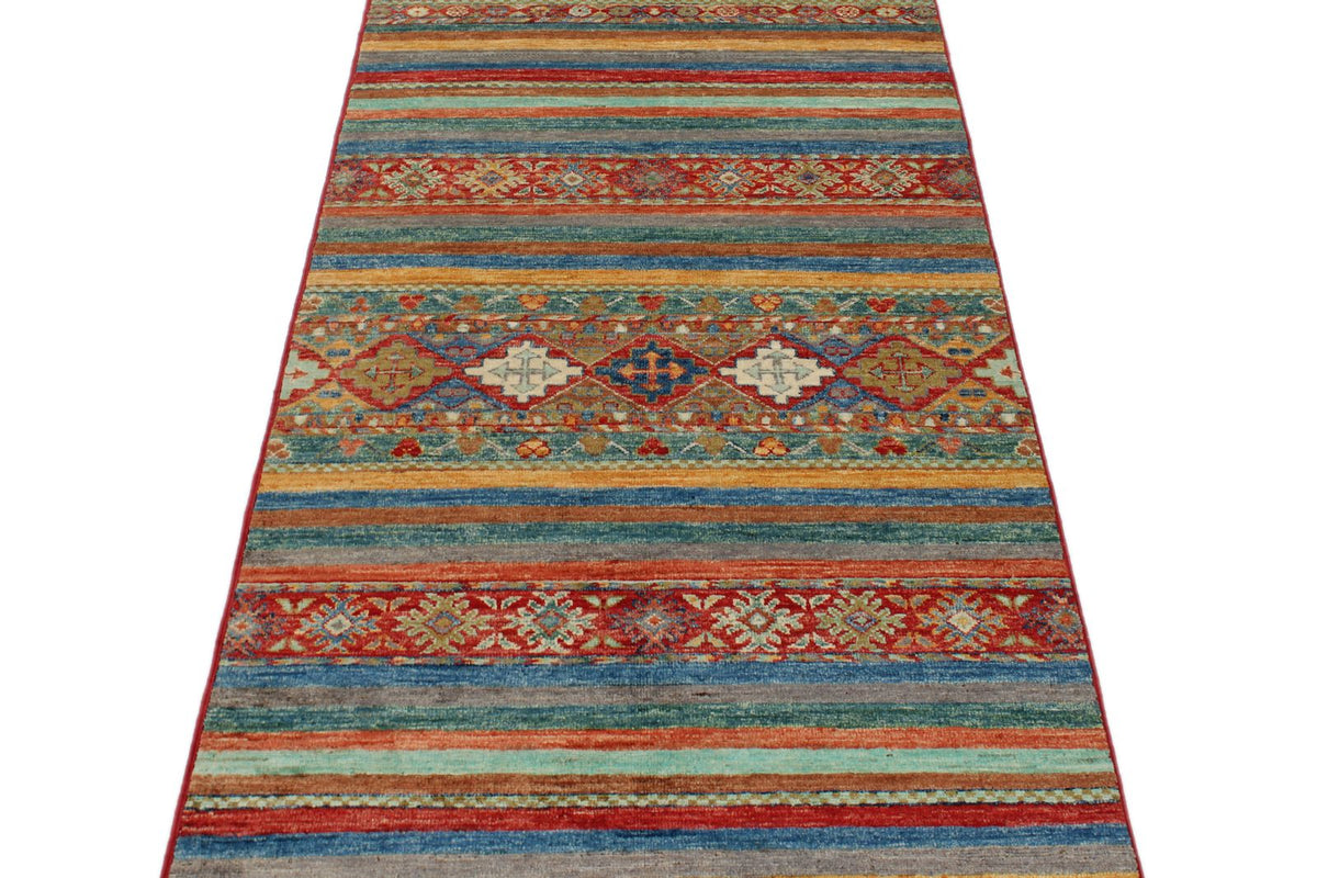 3x9 Brown and Multicolor Tribal Runner