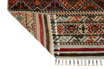 3x8 Light Gray and Multicolor Tribal Runner