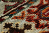 3x8 Light Gray and Multicolor Tribal Runner