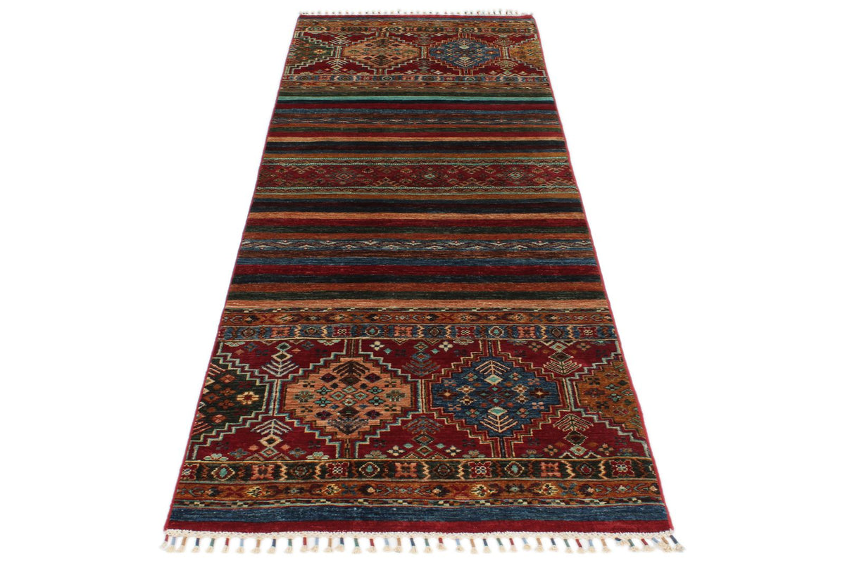 3x8 Brown and Multicolor Tribal Runner
