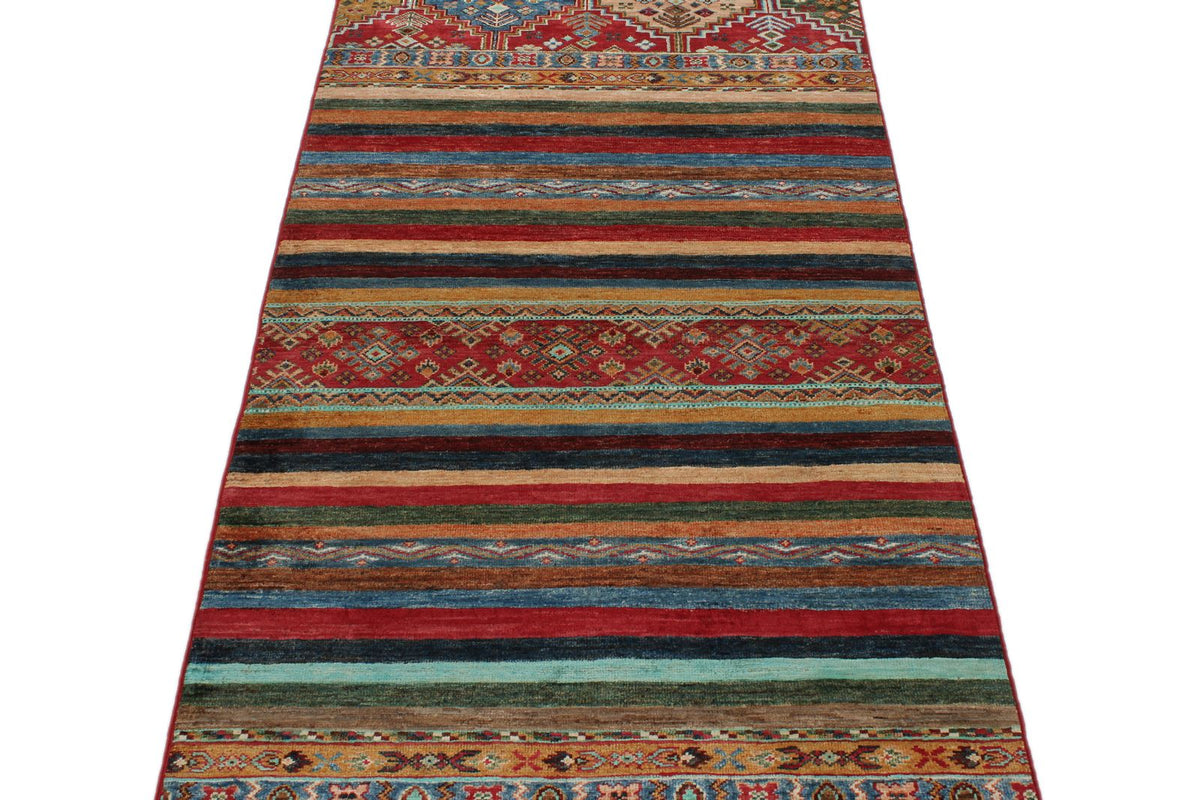 3x8 Brown and Multicolor Tribal Runner