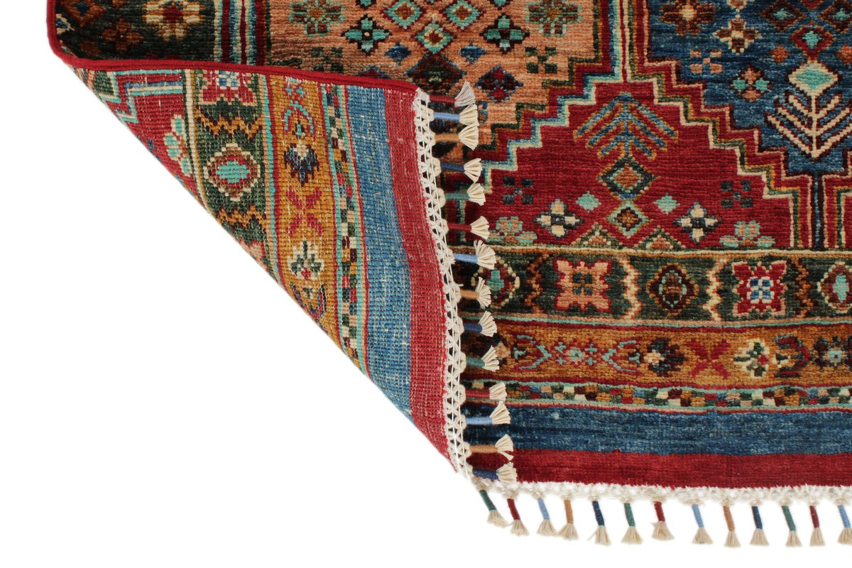 3x8 Brown and Multicolor Tribal Runner
