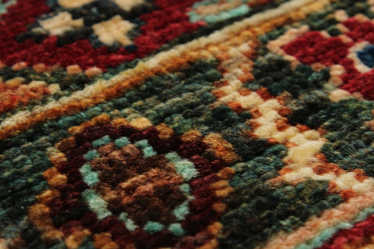 3x8 Brown and Multicolor Tribal Runner