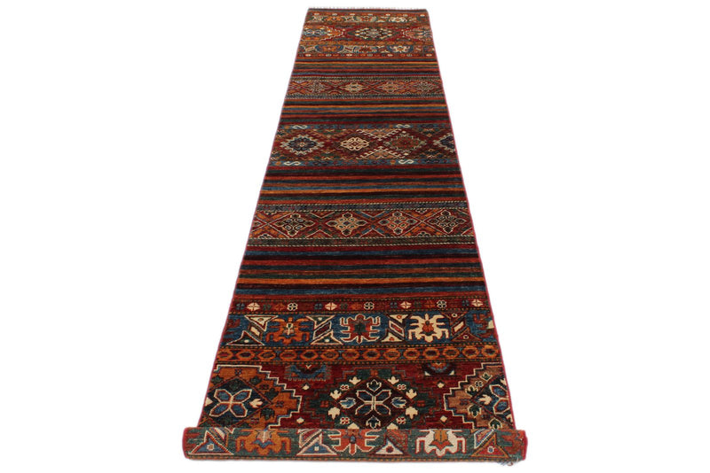 3x13 Brown and Multicolor Tribal Runner