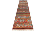 3x13 Brown and Multicolor Tribal Runner