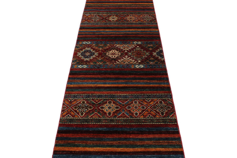 3x13 Brown and Multicolor Tribal Runner