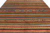 10x14 Brown and Multicolor Tribal Rug