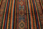 10x14 Brown and Multicolor Tribal Rug