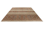 9x12 Light Brown and Multicolor Tribal Rug