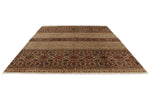 9x12 Light Brown and Multicolor Tribal Rug