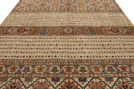 9x12 Light Brown and Multicolor Tribal Rug