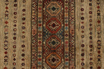 10x13 Camel and Multicolor Tribal Rug