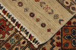 10x13 Camel and Multicolor Tribal Rug