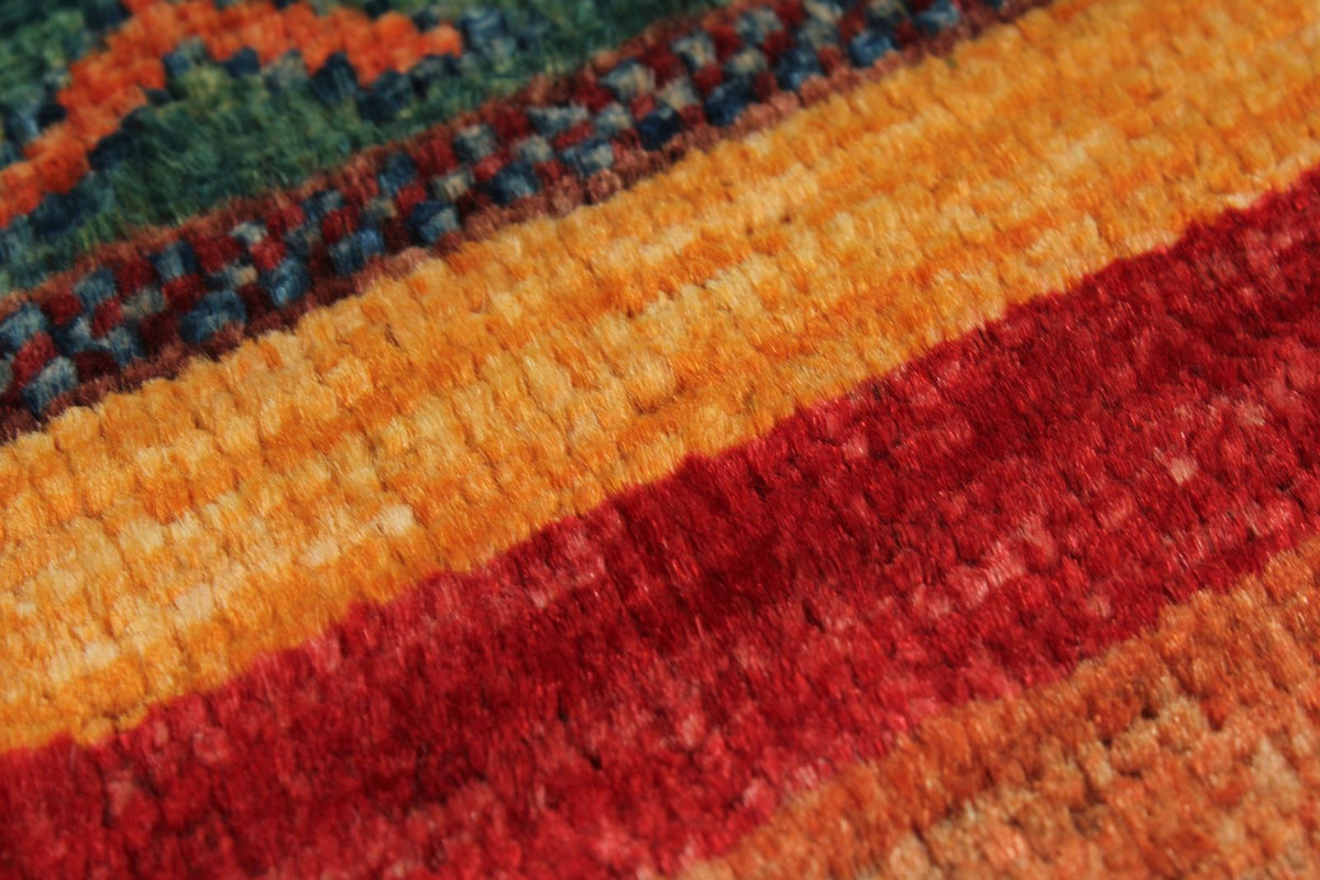 9x12 Multicolor and Brown Tribal Rug