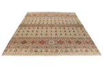 10x13 Camel and Multicolor Tribal Rug