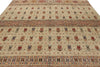 10x13 Camel and Multicolor Tribal Rug