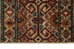 10x13 Camel and Multicolor Tribal Rug