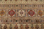 10x13 Camel and Multicolor Tribal Rug