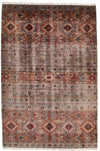6x9 Rose and Multicolor Tribal Rug