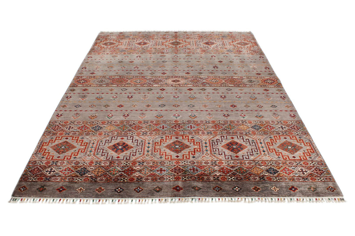 6x9 Rose and Multicolor Tribal Rug