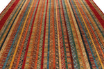 10x13 Multicolor and Red Turkish Tribal Rug