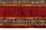 10x13 Multicolor and Red Turkish Tribal Rug