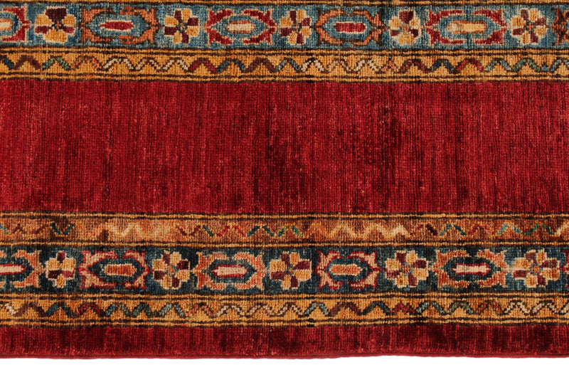 10x13 Multicolor and Red Turkish Tribal Rug