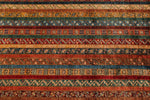 10x13 Multicolor and Red Turkish Tribal Rug