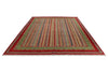 9x12 Multicolor and Red Turkish Tribal Rug