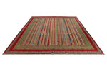 9x12 Multicolor and Red Turkish Tribal Rug