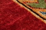 9x12 Multicolor and Red Turkish Tribal Rug
